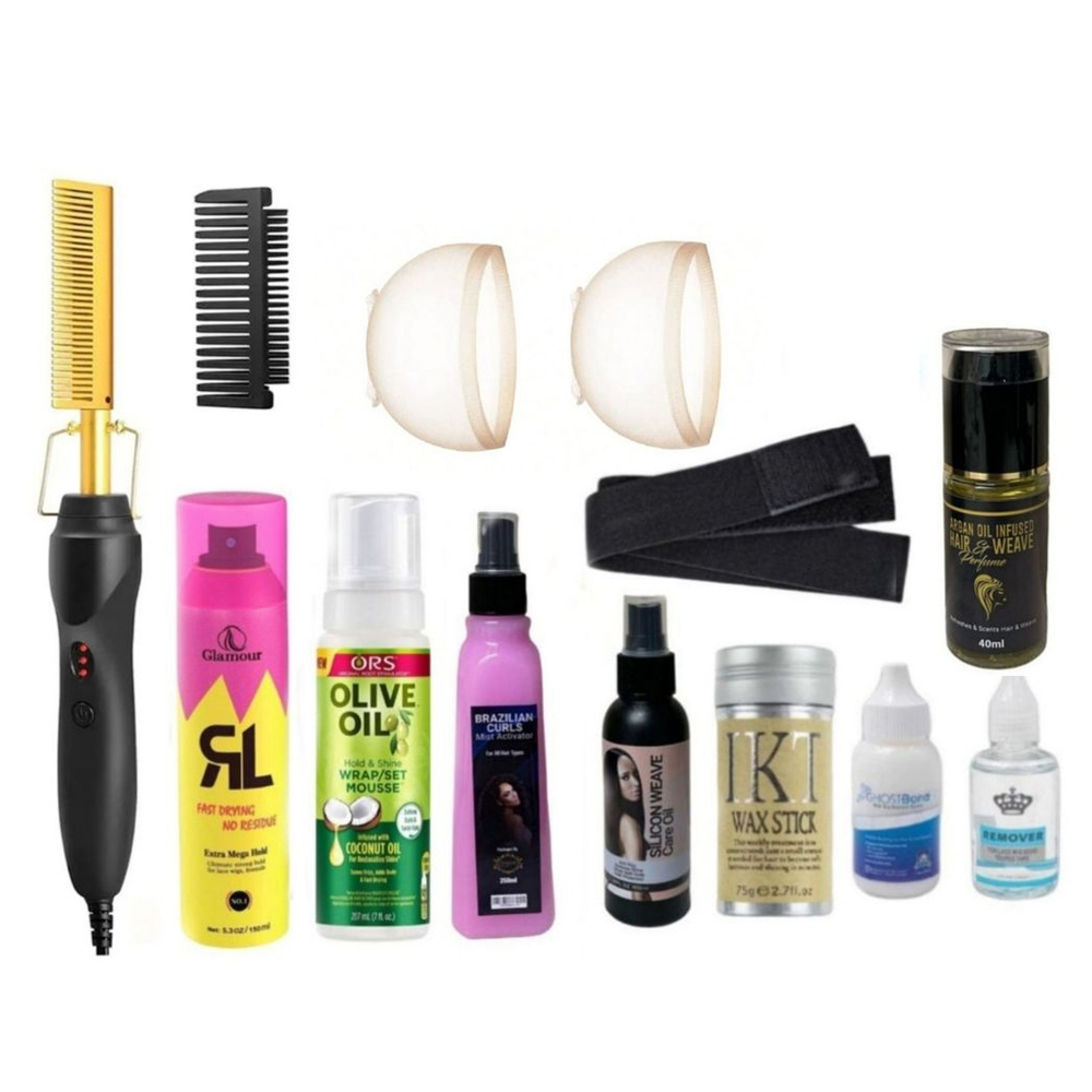 Front Lace Wigs High Quality Hot Comb Installation Kit With Glamour & Perfume