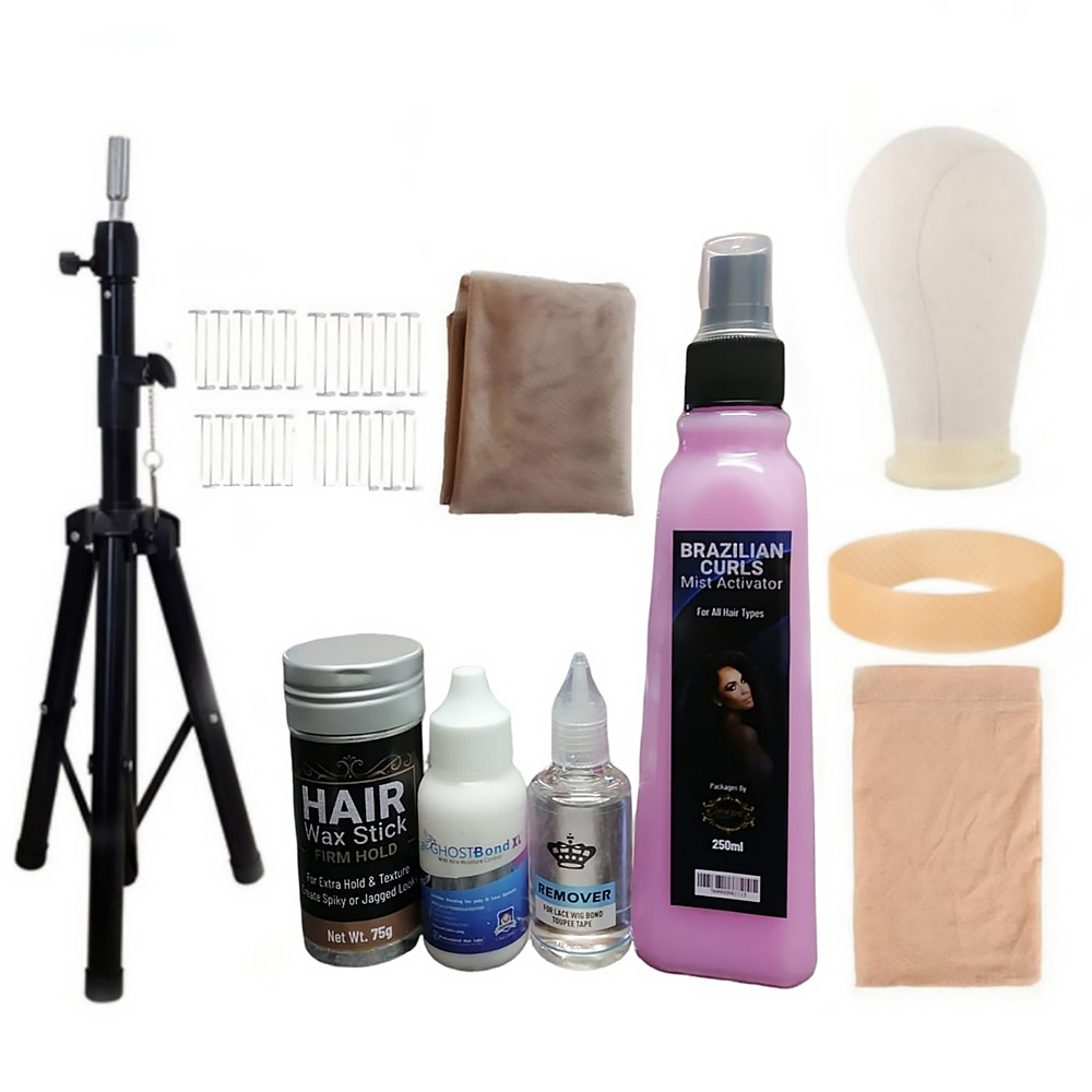 Wig Making Set with Tripod Stand and Wig Grip